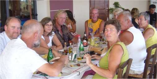 na het wandelen is het lekker genieten