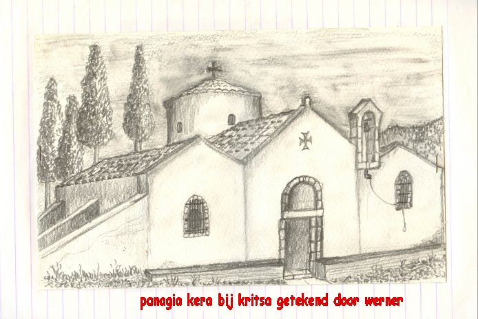 Werner schetst de Panagia Kera kerk
